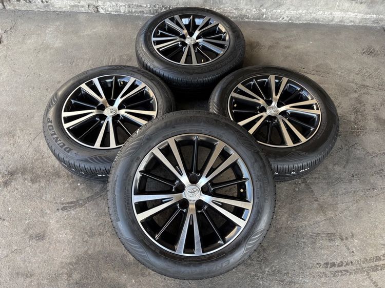 16" ล้อแม็กขอบ16 TOYOTA ALTIS (ล้อทำสีมาใหม่เพื่อความสวยงาม ไม่มีซ่อม) พร้อมยางDUNLOP195-60-16 ปี23 ปีแท้