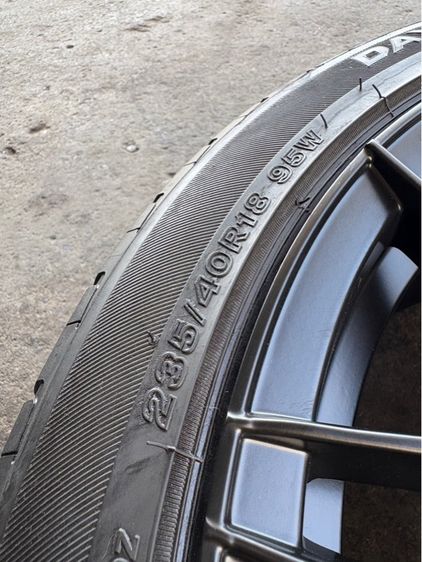 ล้อแม็กมือ1 ขอบ18 FS01 5รู100 กว้าง8 ออฟ38 สีดำ ล้อเบา FLOW FORMING งานSEVENFIFTH งานสวยมาก  พร้อมยางมือ2 DAYTON235-40-18 ปี23 ปีแท้ รูปที่ 8