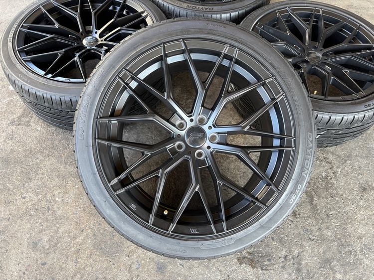 ล้อแม็กมือ1 ขอบ18 FS01 5รู100 กว้าง8 ออฟ38 สีดำ ล้อเบา FLOW FORMING งานSEVENFIFTH งานสวยมาก  พร้อมยางมือ2 DAYTON235-40-18 ปี23 ปีแท้ รูปที่ 2