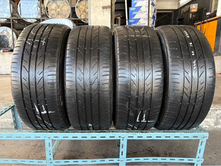 ล้อแม็กมือ1 ขอบ18 FS01 5รู100 กว้าง8 ออฟ38 สีดำ ล้อเบา FLOW FORMING งานSEVENFIFTH งานสวยมาก  พร้อมยางมือ2 DAYTON235-40-18 ปี23 ปีแท้ รูปที่ 4