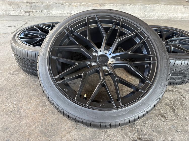 ล้อแม็กมือ1 ขอบ18 FS01 5รู100 กว้าง8 ออฟ38 สีดำ ล้อเบา FLOW FORMING งานSEVENFIFTH งานสวยมาก  พร้อมยางมือ2 DAYTON235-40-18 ปี23 ปีแท้ รูปที่ 3