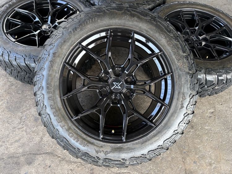 ล้อแม็กมือ1 ขอบ18 ก้านY 6รู139 กว้าง9 ออฟ19 สีดำเงา ล้อเบา FLOW FORMING งานSEVENFIFTH งานสวยมากๆ  พร้อมยางมือ2 OTANI265-60-18 ปี23 ปีแท้  รูปที่ 2