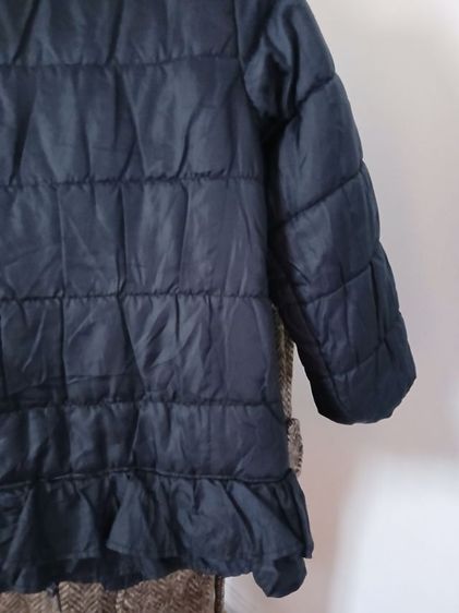 เสื้อกันหนาวสีดำ ญี่ปุ่น มือสอง Puffer Leather jacket รูปที่ 6