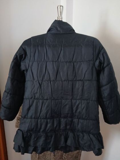 เสื้อกันหนาวสีดำ ญี่ปุ่น มือสอง Puffer Leather jacket รูปที่ 5