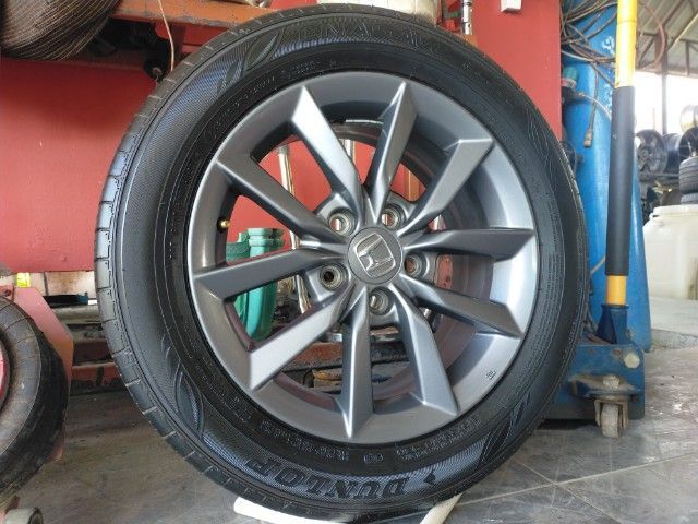 แม็กฮอนด้า ขอบ16 พร้อมยางดันลอป 215 55 16 ปี23 แม็กสีเดิมยางสวยทุกเส้นใส่ civic ได้ทุกรุ่น  ใส่แครี่ รูปที่ 4