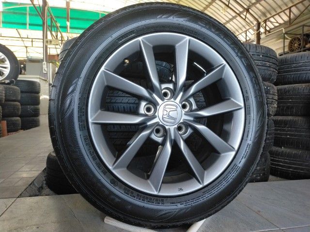 แม็กฮอนด้า ขอบ16 พร้อมยางดันลอป 215 55 16 ปี23 แม็กสีเดิมยางสวยทุกเส้นใส่ civic ได้ทุกรุ่น  ใส่แครี่ รูปที่ 2
