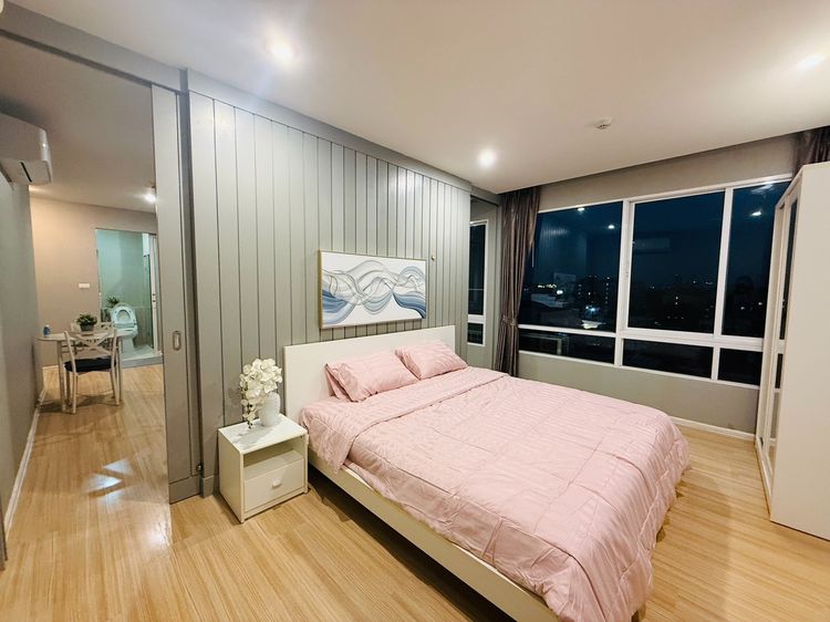 มีบางส่วน ให้เช่าคอนโดเลี้ยงสัตว์ได้ Happy Condo ลาดพร้าว 101 ขนาด 42 ตรม. อาคาร South ชั้น 6  วิวเมือง พร้อมอยู่ รูปที่ 2