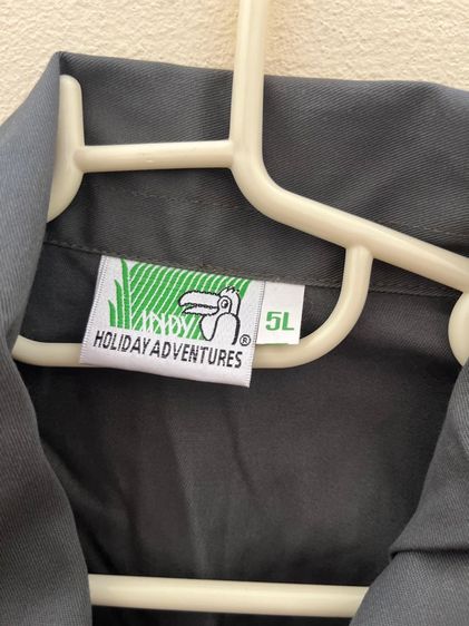 ชุดหมีนักบินเขียวขี้ม้า พร้อมที่ติดตีนตุ๊กแก ไซส์ใหญ่ 5L อก 48-50นิ้ว รูปที่ 6