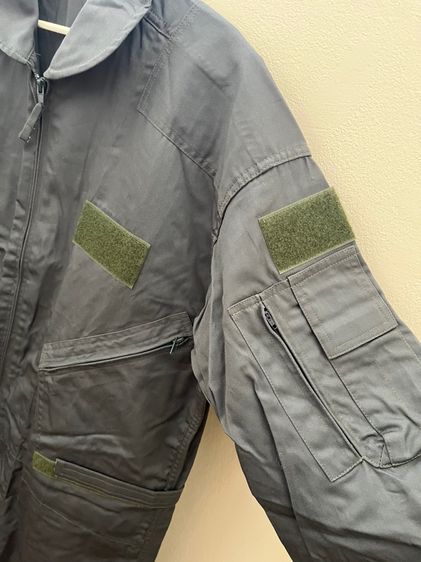 ชุดหมีนักบินเขียวขี้ม้า พร้อมที่ติดตีนตุ๊กแก ไซส์ใหญ่ 5L อก 48-50นิ้ว รูปที่ 4