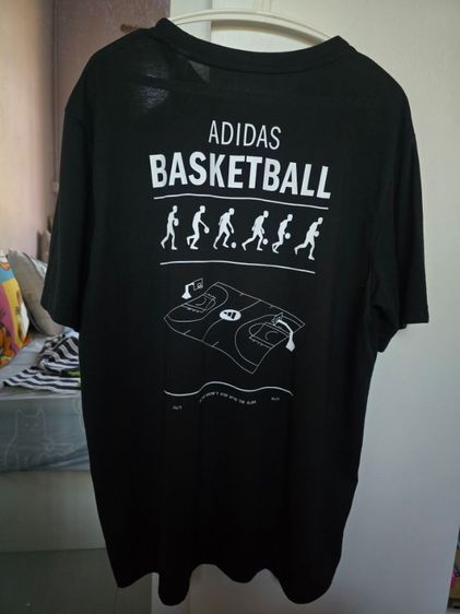 เสื้อยืด adidas Basketball ผู้ชาย สีดํา JI7098 รูปที่ 2