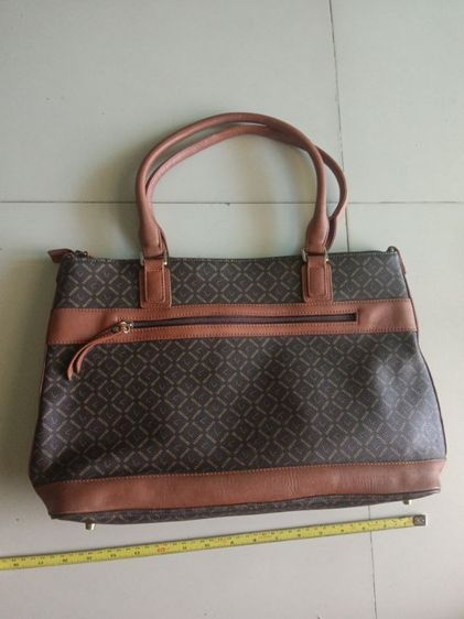  กระเป๋าSatchi สีน้ำตาล - ลวดลายเรขาคณิต 