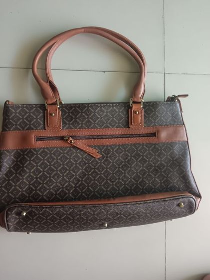  กระเป๋าSatchi สีน้ำตาล - ลวดลายเรขาคณิต  รูปที่ 7