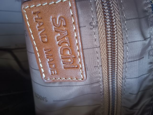  กระเป๋าSatchi สีน้ำตาล - ลวดลายเรขาคณิต  รูปที่ 3