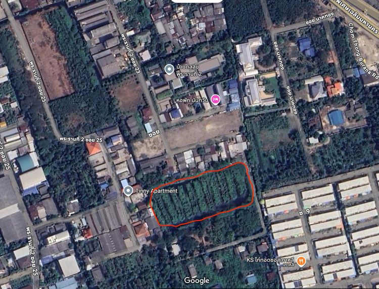 ขายที่ดินเปล่า ถ.พระราม2ซอย25 ใกล้รพ.บางกอก9 รพ.บางมด เซ็นทรัลพระราม2 บิ๊กซี ทางด่วน รูปที่ 4