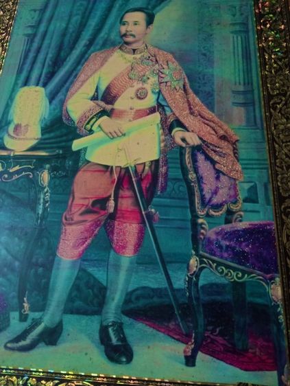 พระบรมฉายาลักษณ์รัชกาลที่ 5 ขนาดใหญ่สภาพเยี่ยม รูปที่ 9