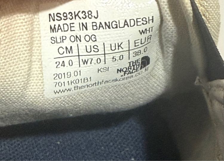 รองเท้าผ้าใบ The North Face Slip on รูปที่ 8