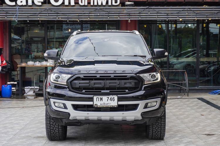 Ford Everest 2019 2.0 Titanium Plus 4WD Utility-car ดีเซล ไม่ติดแก๊ส เกียร์อัตโนมัติ ดำ รูปที่ 2