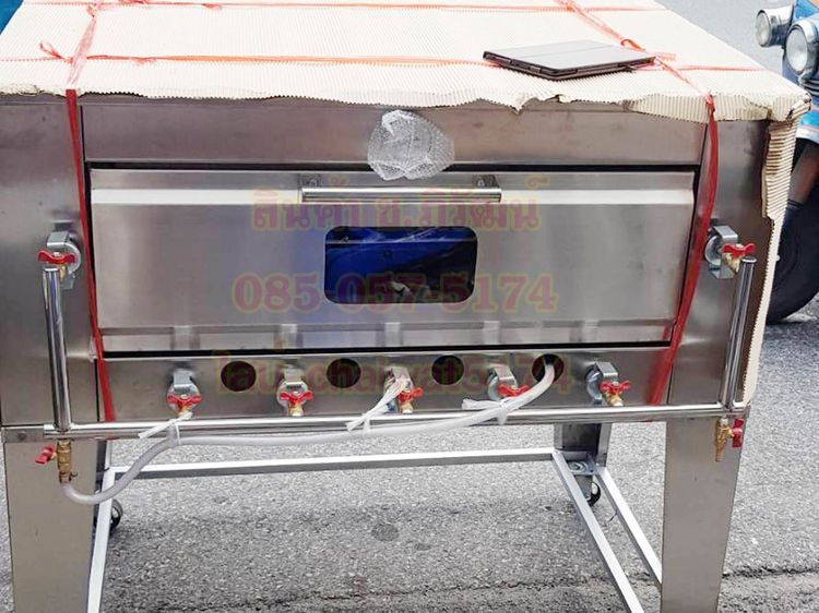 เตาอบเบอเกอรี่สแตนเลส4ถาดกลางใช้แก๊ส