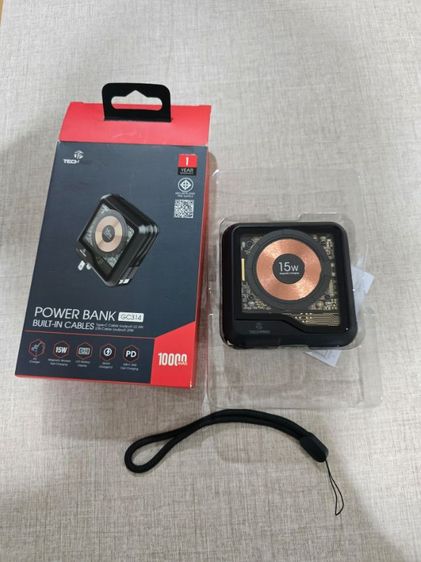 power bank ยี่ห้อ Tech ขนาด 10,000 mAh ใหม่มาก ชาร์จไร้สายได้ รูปที่ 2