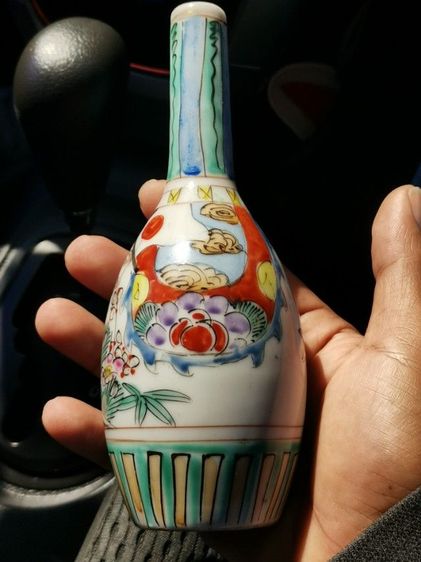 แจกันกระเบื้องเก่า​ญี่ปุ่น​