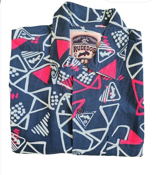 เสื้อเชิ้ตแนสั้น Rudedog ลายลิมิเต็ด กราฟิกเต็ม สภาพนางฟ้า