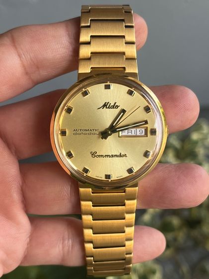 ขายมิโด้ของใหม่ไม่ผ่านการใช้งาน Vintage 60‘s Mido Commander Datoday White Day-Date Dial Ref.8429 Swiss Made รูปที่ 9