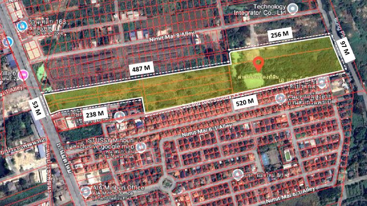 (เจ้าของขายเอง) ขายที่ดินเปล่า 37 ไร่ติดถนนนิมิตใหม่ ใกล้รถไฟฟ้าสายสีชมพู-สายสีส้ม