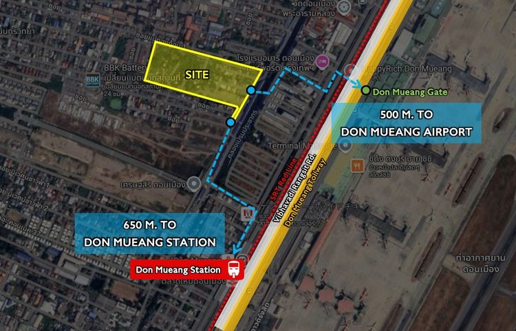 (เจ้าของขายเอง) ขายที่ดินใกล้สนามบินดอนเมือง 29 ไร่ เดินขึ้นรถไฟฟ้าได้ รูปที่ 3