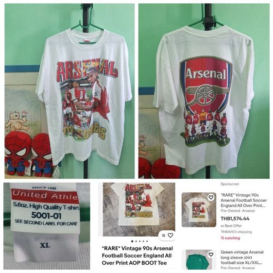 อาร์เซนอล Vintage T shirt Y2K รูปที่ 11