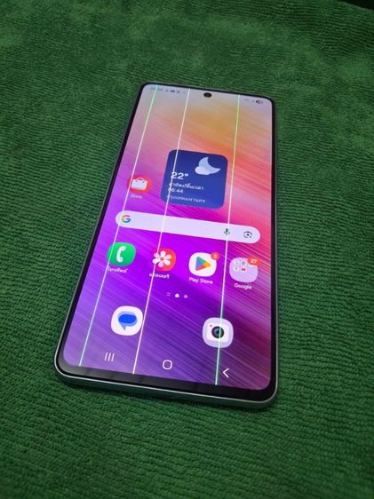 Samsung A73 5G สภาพสวย สเปรแรง รอม 128 แรม8 ตำหนิขึ้นเส้นตามภาพขาย 1300 โทร 0811319392