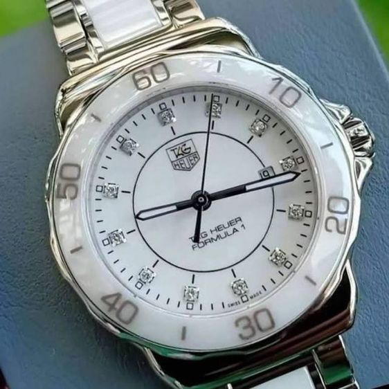 Tag Heuer F1 Quartz White Ceramic Diamond WAH 1315 (32mm.)🇨🇭🇨🇭  
