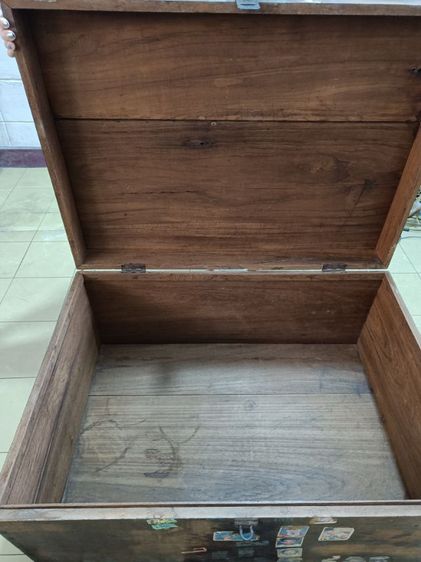 หีบไม้สักโบราณขายตามสภาพ รูปที่ 7