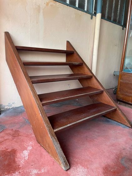 บันได 5 ขั้น ไม้แดง , ไม้มะค่า พร้อมใช้ รูปที่ 7