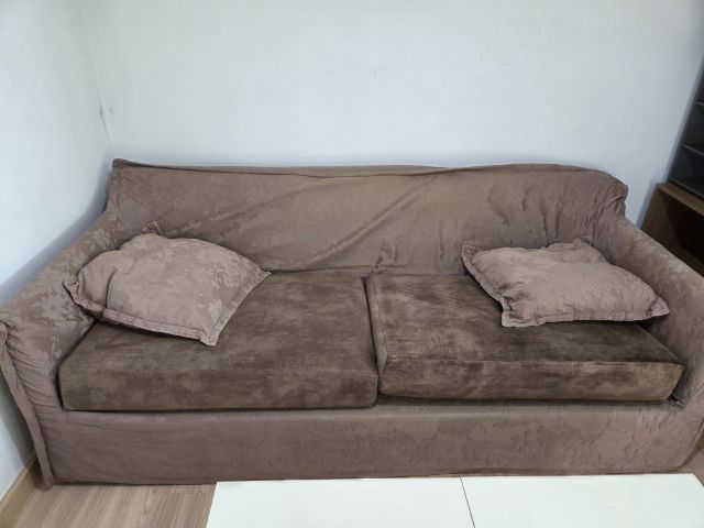 โซฟาขนาดใหญ่3-4ที่นั่ง ใช้นอนได้ ของ SB ผ้าสีน้ำตาล เบาะทำใหม่นุ่มมาก รูปที่ 2