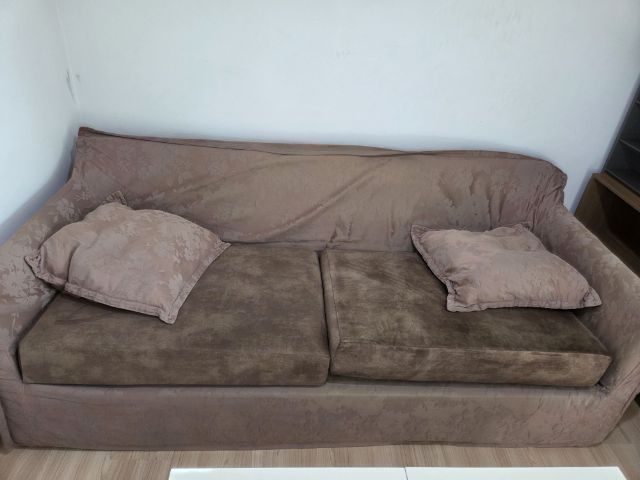 โซฟาขนาดใหญ่3-4ที่นั่ง ใช้นอนได้ ของ SB ผ้าสีน้ำตาล เบาะทำใหม่นุ่มมาก รูปที่ 4