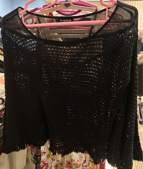 แขนยาว ฟรีไซส์ อื่นๆ haas เสื้อไหมพรมสีดำ