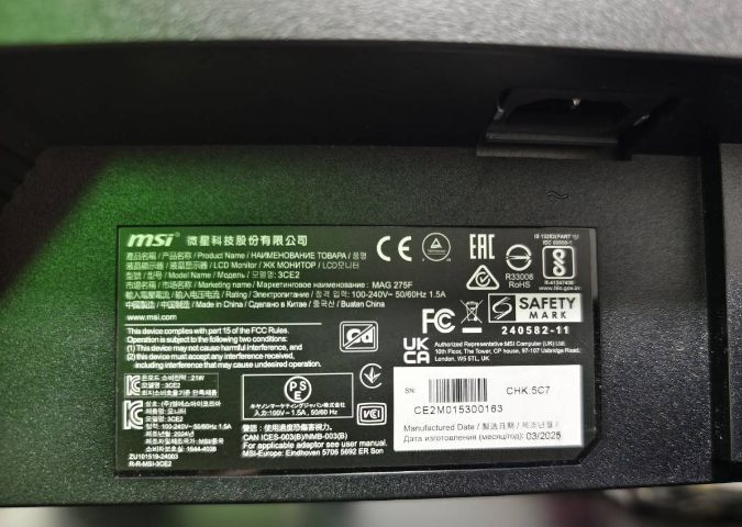 จอ27 ips 180hz ภาพสวยจัด ซื้อมามือ1 ใครหาอยู่จัดเลย 2900เท่านั้น ประกันเหลือยาว รูปที่ 5