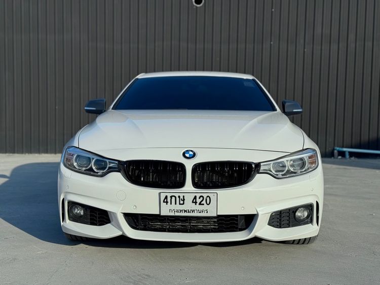 BMW Series 4 2014 420d Sedan ดีเซล ไม่ติดแก๊ส เกียร์อัตโนมัติ ขาว รูปที่ 2