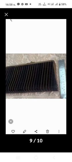 กระเป๋าหนีบกำมะหยี่ หนังจระเข้แท้ โต๊ะปิกนิก รูปที่ 9