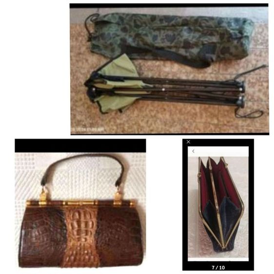 กระเป๋าหนีบกำมะหยี่ หนังจระเข้แท้ โต๊ะปิกนิก รูปที่ 2