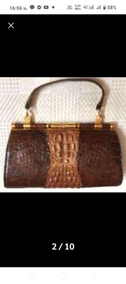 กระเป๋าหนีบกำมะหยี่ หนังจระเข้แท้ โต๊ะปิกนิก รูปที่ 3