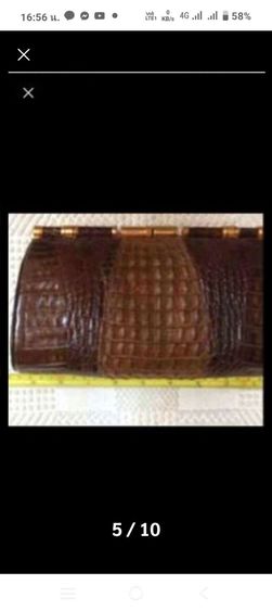 กระเป๋าหนีบกำมะหยี่ หนังจระเข้แท้ โต๊ะปิกนิก รูปที่ 6