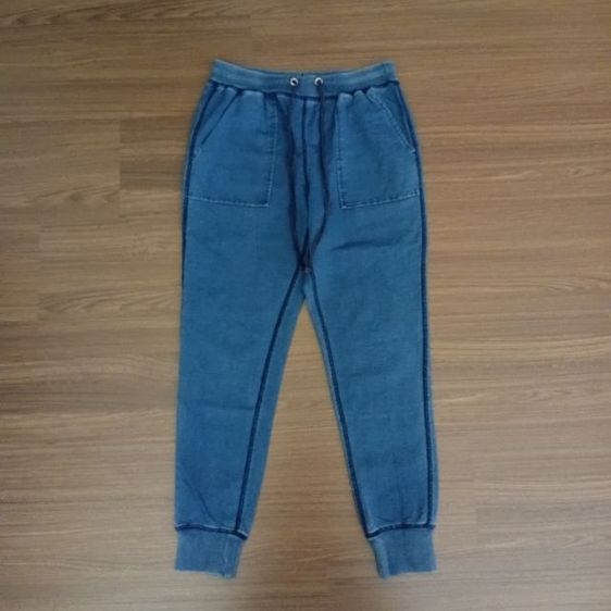 กางเกง jogger ยี่ห้อ GU  มือสอง สีฟ้าเข้ม