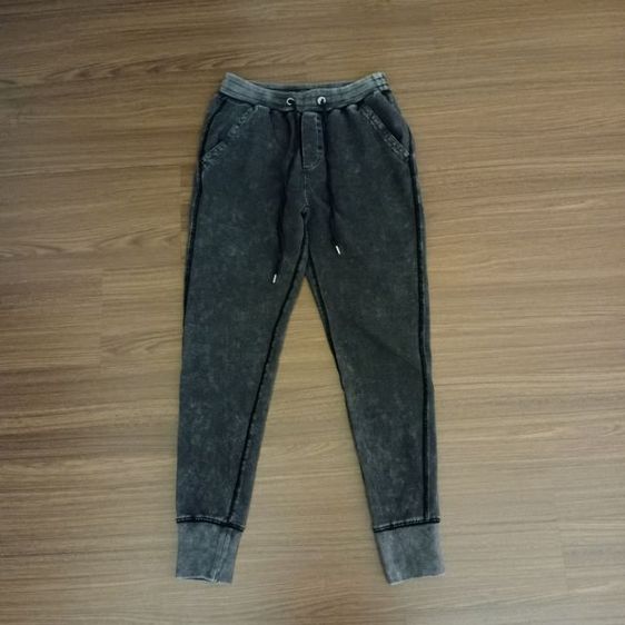 กางเกงJogger แบรนด์ GU มือสอง สีดำ