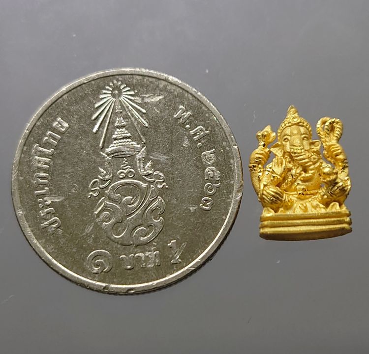 พระพิฆเนศ เนื้อทองคำแท้ รุ่นอุดมโชคโภคทรัพย์ วัดโสธรวราราม พ.ศ.2550 พร้อมกล่องเดิม รูปที่ 6