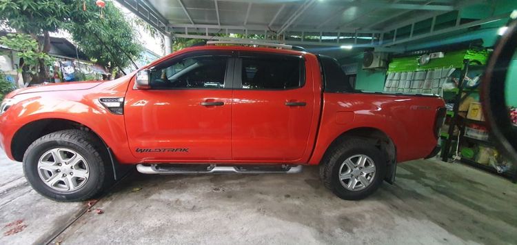 Ford Ranger 2013 2.2 Hi-Rider Wildtrak Pickup ดีเซล ไม่ติดแก๊ส เกียร์ธรรมดา ส้ม รูปที่ 2