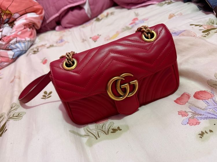 Gucci Marmont 22cm. GHW Bag Red มือสองสภาพสวย รูปที่ 8