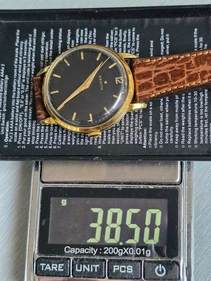 Vintage ZENITH Black Dial 18k Solid Gold หน้าปัดดำ หลักขีดทอง  ตัวเรือนทองคำ 18k​  รูปที่ 15