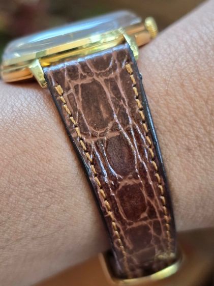 Vintage ZENITH Black Dial 18k Solid Gold หน้าปัดดำ หลักขีดทอง  ตัวเรือนทองคำ 18k​  รูปที่ 11