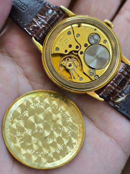 Vintage ZENITH Black Dial 18k Solid Gold หน้าปัดดำ หลักขีดทอง  ตัวเรือนทองคำ 18k​  รูปที่ 14